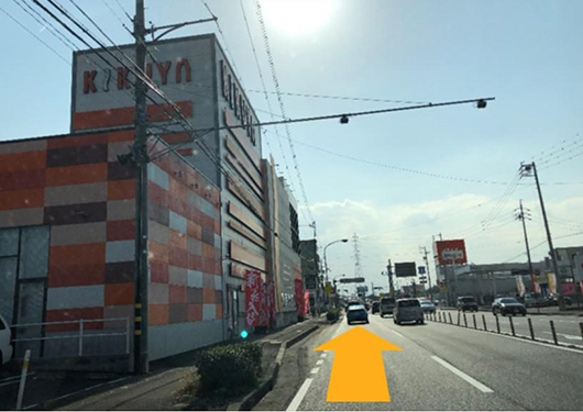 鏡島大橋方面からの道案内