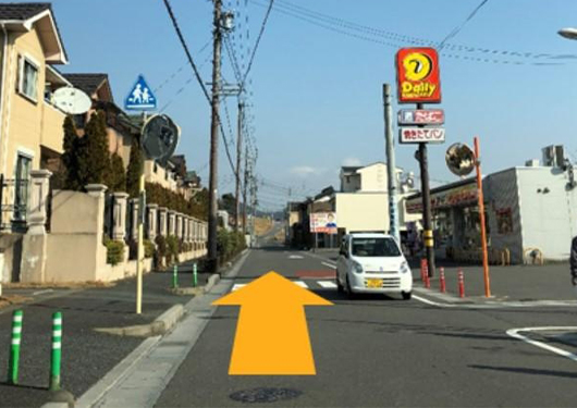 鏡島大橋方面からの道案内