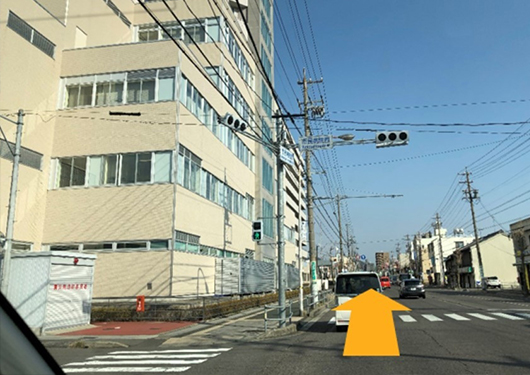 合渡橋方面からの道案内