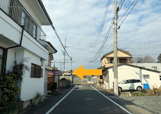 合渡橋方面からの道案内